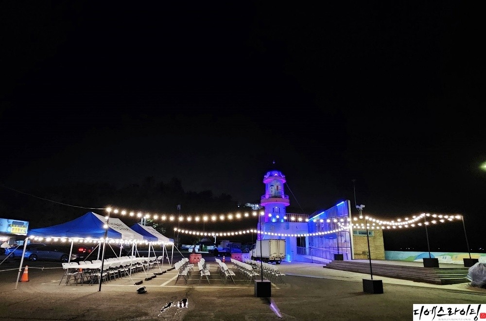 지역축제 알전구 설치 사례 대표사진